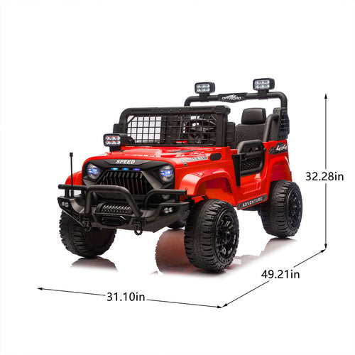 24V Two-seater Kids Ride On Electric Truck Car W Parents
