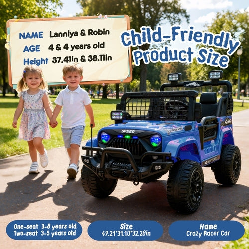 24V Two-seater Kids Ride On Electric Truck Car W Parents